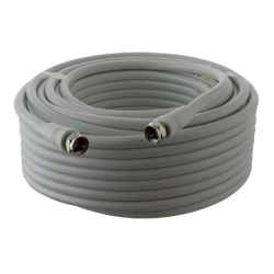 30M RG6 SATELLITE CABLE WHITE PREMADE WITH-F CONNECTORS TV FREESAT SATELLITE