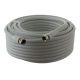 20M RG6 SATELLITE CABLE WHITE PREMADE WITH F-CONNECTORS TV FREESAT SATELLITE