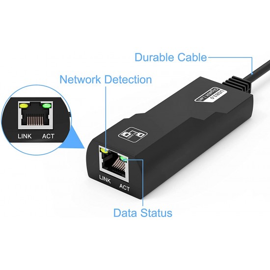 USB 3.0 to Gigabit LAN RJ45 Ethernet Network Adapter – 1000Mbps