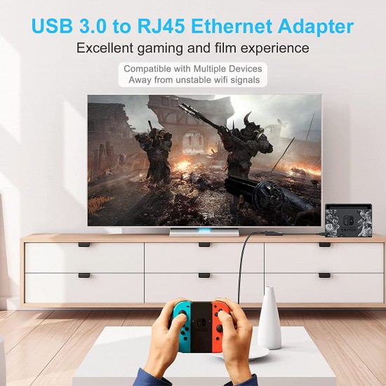 USB 3.0 to Gigabit LAN RJ45 Ethernet Network Adapter – 1000Mbps