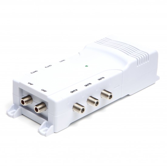 Antiference 2 x 6 Way TV Amplifier with Bypass F-Type DA260/48 5G Ready