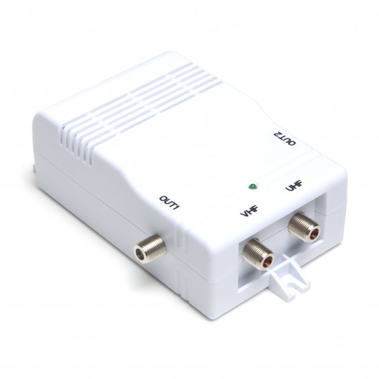 Antiference 2 x 2 Way TV Amplifier with Bypass F-Type DA220/48