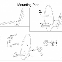 100cm Satellite Dish (S97-W) FOR SKY FREESAT POLSAT HOTBIRD ASTRA