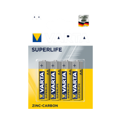 VARTA SUPERLIFE AA BATTERY LONG EXPIRY LASTING POWER ALKALINE QUALITY 4 PACK