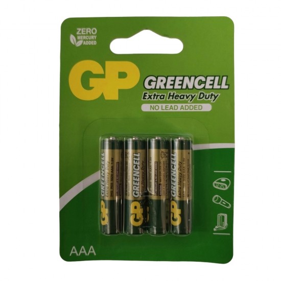GP Greencell Carbon Zinc AAA / 4 Pack