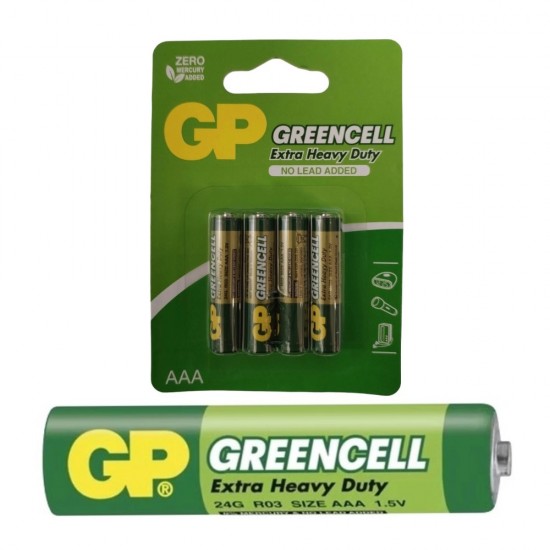 GP Greencell Carbon Zinc AAA / 4 Pack