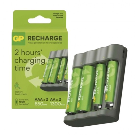 GP Greencell Recharge B441 USB Charger 2-AA 1300mAh 2-AAA 650mAh from satcity.ie Limerick Ireland GP Greencell Recharge B441 USB Charger 2-AA 1300mAh 2-AAA 650mAh