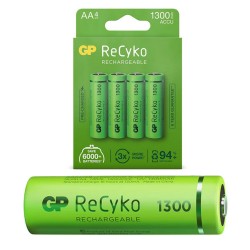 GP Greencell Recyko AA Rechargeable Batteries 1300mAh 4 pack GP Greencell Recyko AA Rechargeable Batteries 1300mAh 4 pack