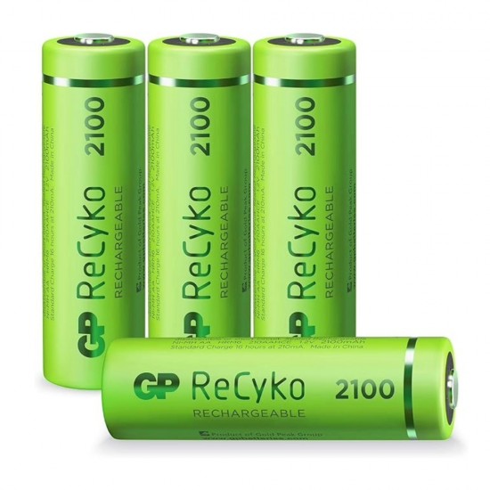 GP Greencell Recyko AA Rechargeable Batteries 2100mAh 4 pack from satcity.ie Limerick Ireland GP Greencell Recyko AA Rechargeable Batteries 2100mAh 4 pack