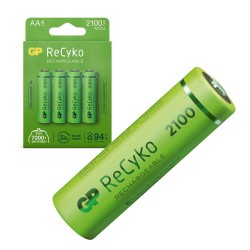 GP Greencell Recyko AA Rechargeable Batteries 2100mAh 4 pack GP Greencell Recyko AA Rechargeable Batteries 2100mAh 4 pack
