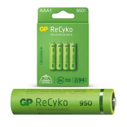 GP Greencell Recyko AAA Rechargeable Batteries 950mAh 4 pack