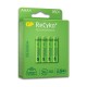 GP Greencell Recyko AAA Rechargeable Batteries 950mAh 4 pack from satcity.ie Limerick Ireland GP Greencell Recyko AAA Rechargeable Batteries 950mAh 4 pack