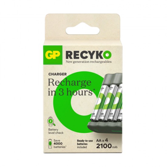 GP Greencell Recyko B441 USB Charger 4 x AA Rechargeable Batteries from satcity.ie Limerick Ireland GP Greencell Recyko B441 USB Charger 4 x AA Rechargeable Batteries