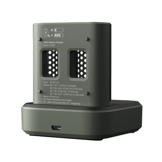 GP Recyko M452 USB Speed Battery Charger 4 x AA Rechargeable D451 Charger Dock from satcity.ie Limerick Ireland GP Recyko M452 USB Speed Battery Charger 4 x AA Rechargeable D451 Charger Dock