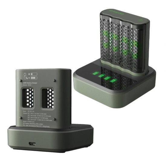 GP Recyko M452 USB Speed Battery Charger 4 x AA Rechargeable D451 Charger Dock from satcity.ie Limerick Ireland GP Recyko M452 USB Speed Battery Charger 4 x AA Rechargeable D451 Charger Dock
