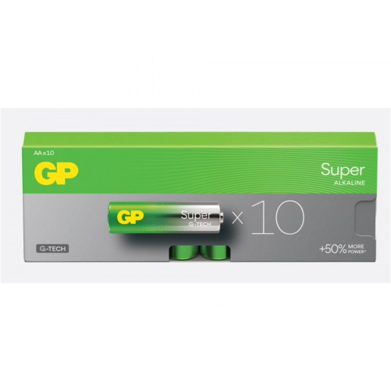 GP Super Alkaline Battery AA 10 Pack from satcity.ie Limerick Ireland GP Super Alkaline Battery AA 10 Pack