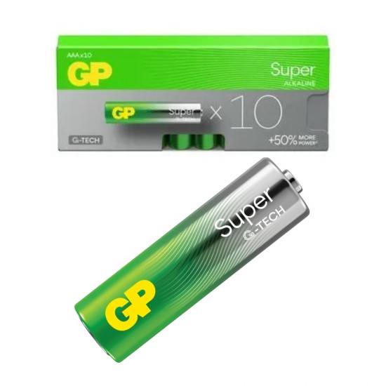 GP Super Alkaline Battery AAA 10 Pack