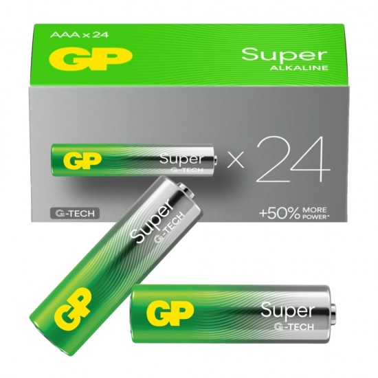 GP Super Alkaline AAA Battery 24 Pack from satcity.ie Limerick Ireland GP Super Alkaline AAA Battery 24 Pack