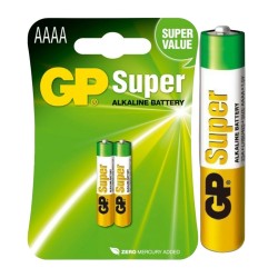 GP Super Alkaline AAAA Battery 2 Pack
