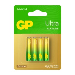 GP Ultra Alkaline AAA Batteriy 4 Pack