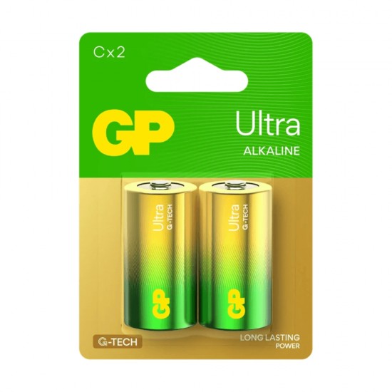 GP Ultra Alkaline C Battery 2 Pack