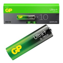 GP Ultra Plus Alkaline Battery AA 10 Pack