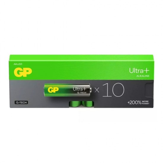 GP Ultra Plus Alkaline Battery AA 10 Pack