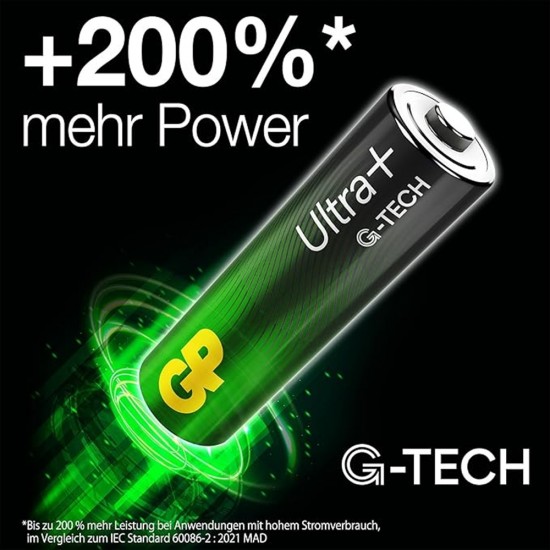 GP Ultra Plus Alkaline Battery AA 10 Pack