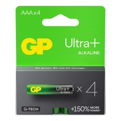 GP Ultra Plus Alkaline AAA Batteries 4 Pack