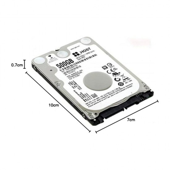  500GB Hitachi (HGST) 2.5 Inch 5400rpm SATA3 (6Gbps) 16MB Cache Hard Drive 7mm