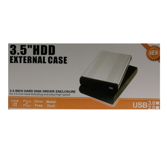 USB SATA SSD HDD 3.5" External Enclosure Case Box Hard Drive For Laptop PC & MAC