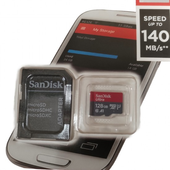 128GB SANDISK ULTRA MICRO SD UHS-I MEMORY CARD A1 CLASS 10 SDHC SDXC Adapter