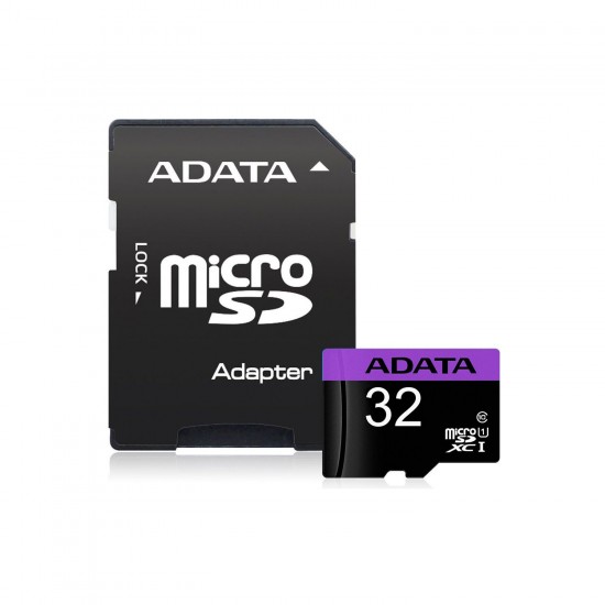 32GB ADATA TURBO MICROSDHC UHS-1 CL10 MEMORY CARD W/ SD ADAPTER Ultra High Speed