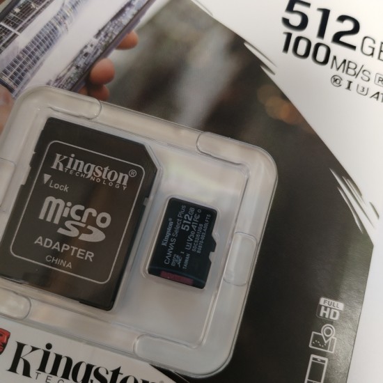 512GB Micro SD Memory Card Kingston SDHC SDXC TF Class 10 U3 V30 4K Ultra HD