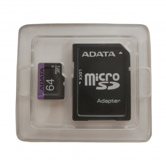 64GB ADATA TURBO MICROSDHC UHS-1 CL10 MEMORY CARD W/ SD ADAPTER Ultra High Speed