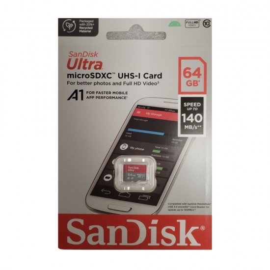 64GB SANDISK ULTRA MICRO SD UHS-I MEMORY CARD A1 CLASS 10 SDHC SDXC Adapter