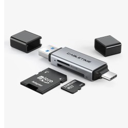 Cabletime USB-A & USB-C USB3.0 SD & MicroSD Card Reader