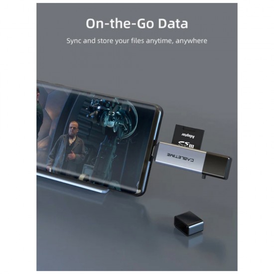 Cabletime USB-A & USB-C USB3.0 SD & MicroSD Card Reader