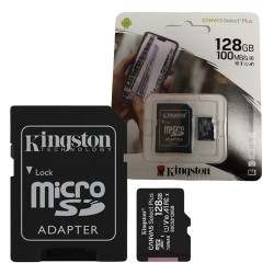 128GB Micro SD Memory Card Kingston SDHC SDXC TF Class 10 U3 V30 4K Ultra HD 128GB Micro SD Memory Card Kingston SDHC SDXC TF Class 10 U3 V30 4K Ultra HD