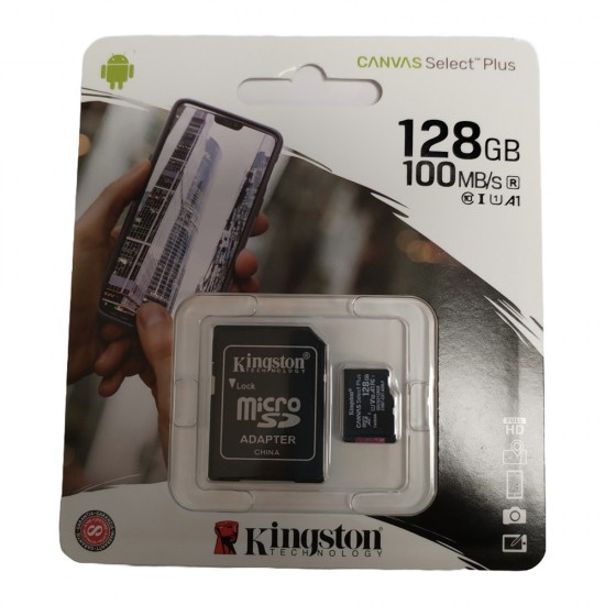 128GB Micro SD Memory Card Kingston SDHC SDXC TF Class 10 U3 V30 4K Ultra HD