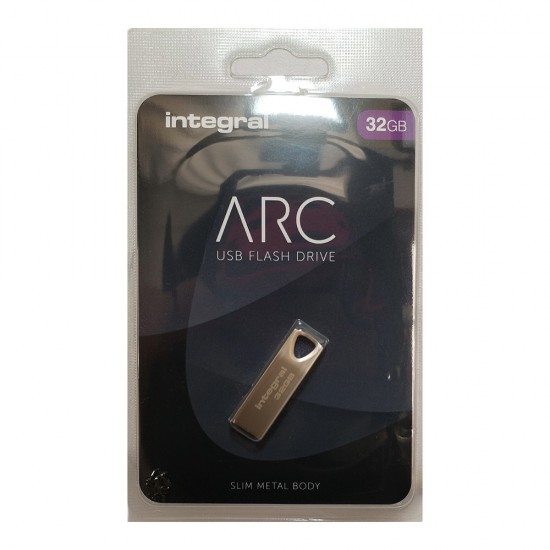 Integral ARC 32GB USB2.0 Stick Slim Metal Body Memory Stick USB Flash Drive