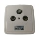TV RADIO AERIAL SATELLITE FACE WALL PLATE BOX COAXIAL SOCKET SURFACE MOUNTED 