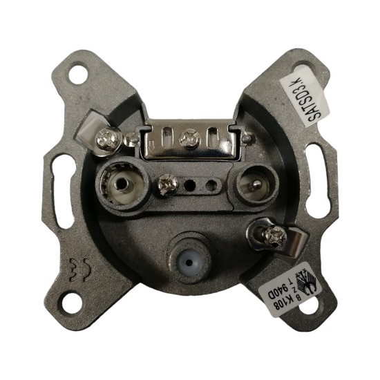 TV RADIO AERIAL SATELLITE FACE WALL PLATE BOX COAXIAL SOCKET SURFACE MOUNTED 