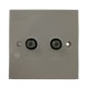Twin F-Type Wall Plate (Screened) SW735