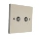 Twin F-Type Wall Plate (Screened) SW735