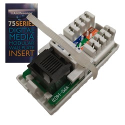 CAT6 INSERTS MODULE WALL PLATE SYSTEM WHITE DATA CAT6 FOR WALL PLATE SYSTEM