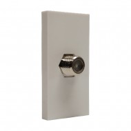SINGLE F TO F CONNECTOR MODULE PLATE FACEPLATE CONNECTING SATELLITE COAX CABLES