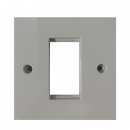 STANDARD SINGLE 1 MODULE WNITE BRUSH FACEPLATE CABLE WALL PLATE FITS SINGIE GANG