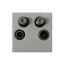 TV, TWIN SATELLITE RADIO MODULE WALL PLATE OUTLETS COAXIAL SOCKET FACEPLATE TV, TWIN SATELLITE RADIO MODULE WALL PLATE OUTLETS COAXIAL SOCKET FACEPLATE