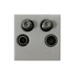TV, TWIN SATELLITE RADIO MODULE WALL PLATE OUTLETS COAXIAL SOCKET FACEPLATE